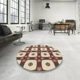 thumbnail image 4 of Ahgly Company Machine Washable Indoor Round Transitional Chestnut Brown Area Rugs, 3' Round, 4 of 7