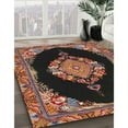 thumbnail image 3 of Ahgly Company Machine Washable Indoor Square Traditional Night Red Area Rugs, 6' Square, 3 of 7