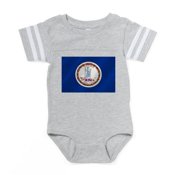 CafePress - Virginia State Flag - Cute Infant Baby Football Bodysuit