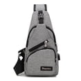 thumbnail image 1 of Bolso bandolera multifuncional con puerto de carga USB Bolso en el pecho para deportes al aire libre Abanopi Paquete de cabestrillo, 1 of 6