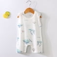 thumbnail image 2 of Nilvkv Newborn Onesies, Newborn Sleepers, Toddler Creative Print Sleeveless Snap Front Romper Lightweight Summer White 6-12 Months, 2 of 5