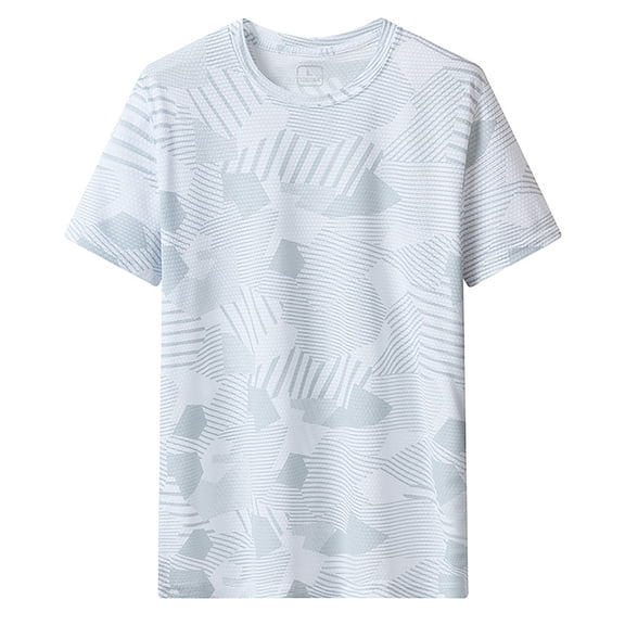 Gyexs Mens Polo Shirts Cotton Crewneck Short Sleeve Tees Crew Neck Casual Summer Basic Tee Shirts Adult Clothing White, Size XXXXXXL
