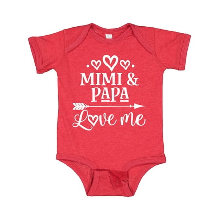 

Inktastic Mimi and Papa Love Me for Grandchild Gift Baby Boy or Baby Girl Bodysuit