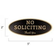 thumbnail image 3 of No Soliciting Sign - Digitally Printed Indoor/Outdoor Sign - Durable UV and Weather Resistant (Small - 2" x 5", Black with Gold Letters), 3 of 3