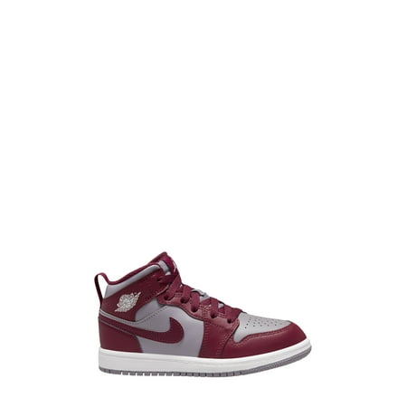 Nike Air Jordan 1 Mid Sneaker DQ8425 615 Cherrywood Red Grey Toddler Size 9c