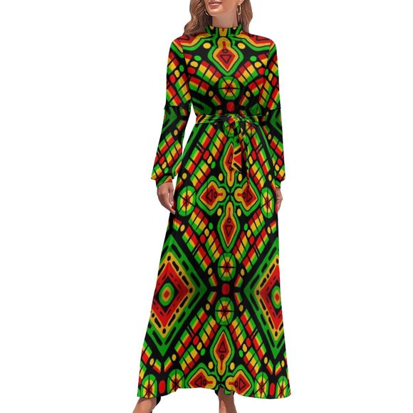 Rasta Pattern Long Dress dresses for women 2024 Women's skirt