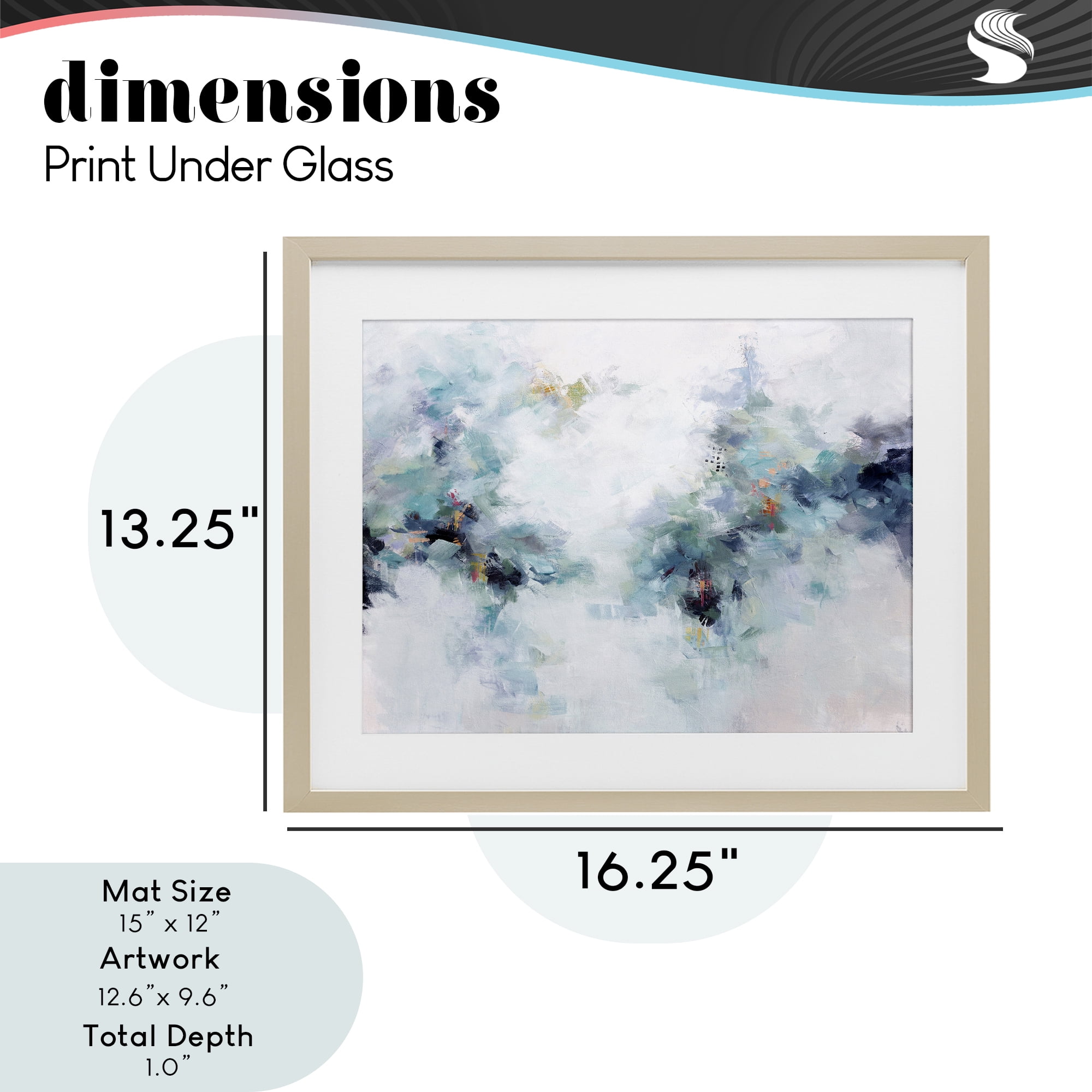 Reaching Out Abstraction Birch Framed Print Under Glass, design by Karen Hale