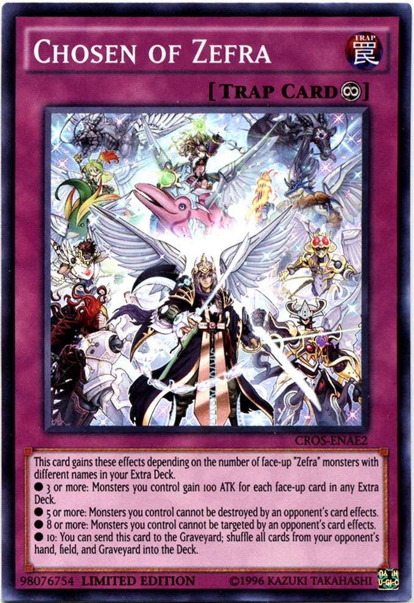 Yu-Gi-Oh Crossed Souls Single Card Super Rare Chosen of Zefra CROS-ENAE2
