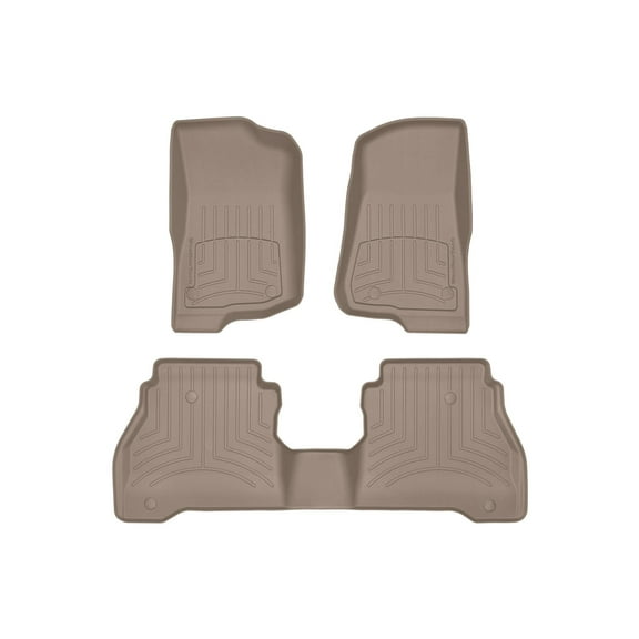 WeatherTech FloorLiner HP Custom Fit Floor Mats compatible with 2020-2026 Jeep Gladiator - 1st & 2nd Row, Tan