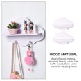 thumbnail image 2 of 2Pcs Wooden Hanging Shelf White Cloud Shape 13.8x9.1x3.9in for Home and Kitchen Storage, 2 of 9