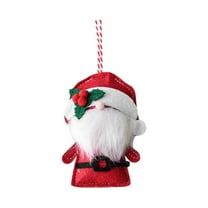 FastXmas Mini Santa Claus Christmas Tree Hanging Ornaments,3.1 x 4.5 Inch Non-Woven Fabric Santa Claus Hanging Ornaments,Cute Santa Claus for Christmas Tree,Wreath,Window,School Bag,Desk Decor