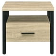 thumbnail image 2 of ACME Yawan Rectangular Accent Table in Oak and Black, 2 of 6