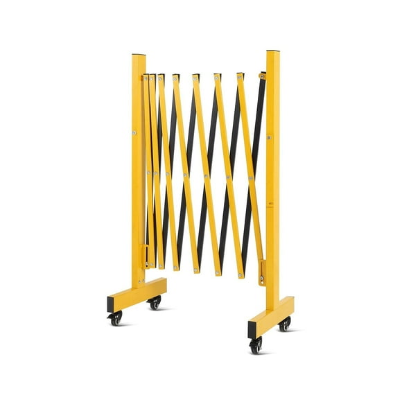 Easily Assembled Metal Expandable Barricade Gate,9FT Folding Safety Barrier Gate,Outdoor Flexible Mobile Barrier Gate