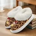 thumbnail image 6 of Psesaysky Cartoon Christmas Giraffe Print Women Slippers Comfortable Thick Sole House Slippers for Woman Warm House Bedroom Shoes, Size 8-9, 6 of 7