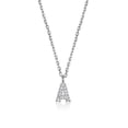 thumbnail image 1 of Diamondlite Cubic Zirconia Mini Initial A Necklace - Silver, 1 of 1