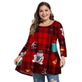 thumbnail image 3 of Charmo Womens Plus Size Top 3/4 Sleeve Flowy Tunic Dress Shirts Loose Fitting, 3 of 8