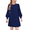 Navy Blue, variant on Arshiner Girls Sweater Dress Fall Winter Knit Puff Long Sleeve Pullover Casual Dresses with Pockets