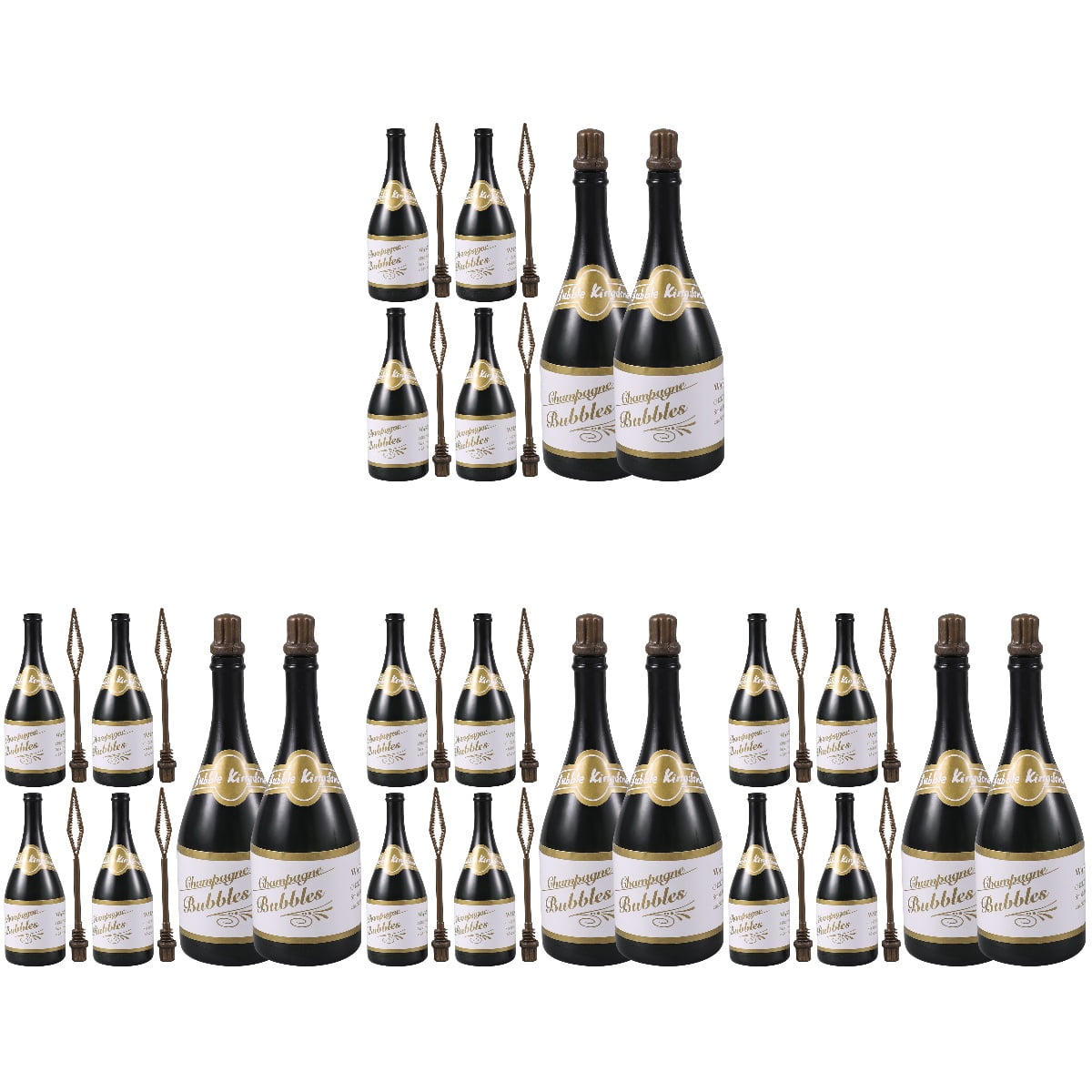 Bestonzon 24 pcs Mini Champagne Bubble Bottles Empty Bubble Bottles