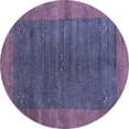 thumbnail image 1 of Ahgly Company Indoor Round Abstract Blue Contemporary Area Rugs, 6' Round, 1 of 4