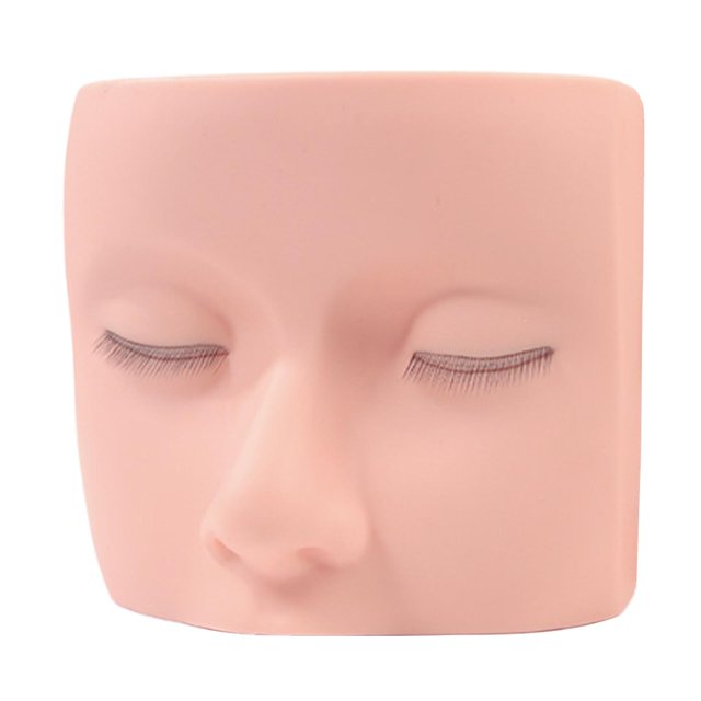 Cabeza de maniquí para pestañas, extensión de pestañas, portátil, resistente, práctica de maquillaje, para artistas que enseñan extensiones de