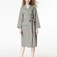 thumbnail image 4 of Gibobby Bata para dormir mujer Batas tipo kimono para mujer Albornoz de punto largo Ligero Ropa de dormir de punto(Gris,M), 4 of 5
