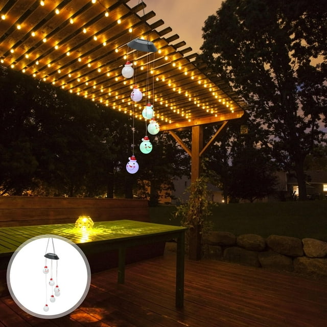 VERDANVERSE Solar De Campana De Con Luces LED Cambiantes Para Jardín Y Exterior