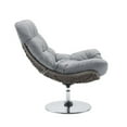 thumbnail image 3 of Modway Brighton Wicker Rattan Patio Swivel Lounge Chair in Light Gray/Gray, 3 of 6