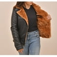 thumbnail image 2 of Women's Genuine Leather faux fur Jacket....Brand new!!!, 2 of 6