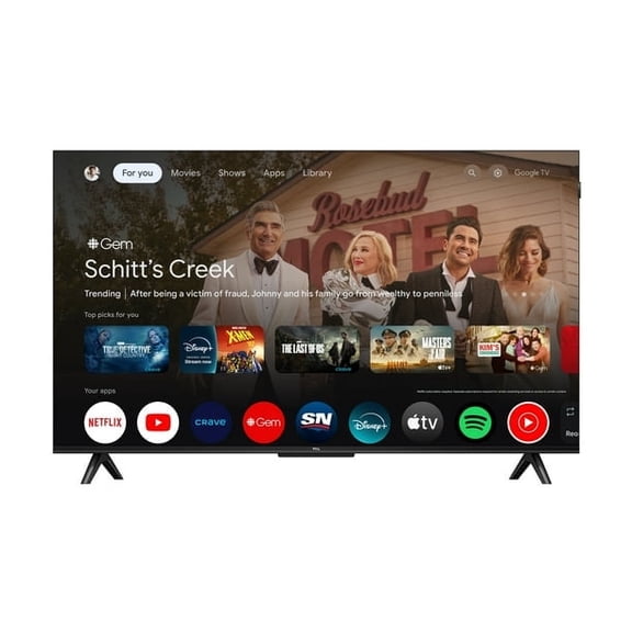 Refurbished TCL 43-Inch Q Series 4K UHD HDR QLED Smart TV with Dolby Vision, HDR10+, Dolby Atmos, Google TV, 60Hz, 43Q51K