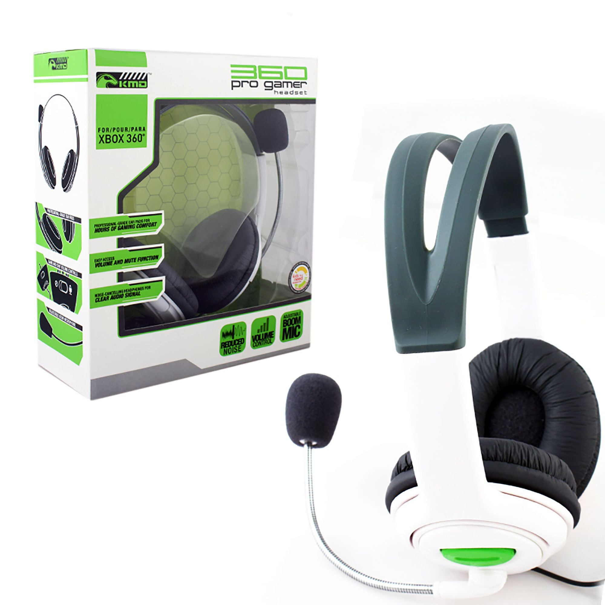 Kmd Live Chat Headset With Microphone For Microsoft Xbox 360 White Large Gift Idea Walmart Canada