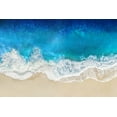 thumbnail image 2 of Olsen, Maggie 32x23 Black Ornate Wood Framed with Double Matting Museum Art Print Titled - Aqua Ocean Waves From Above, 2 of 4