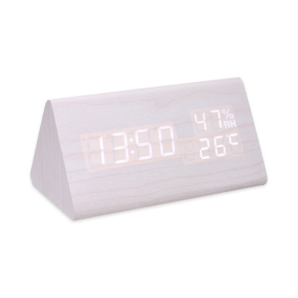 Yuarrent Despertador personalizable con de larga duración LED Digital Despertadores Conveniente blanco Type3 NO3