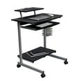 thumbnail image 3 of Techni Mobili Compact Computer Cart With Storage, Graphite, 3 of 4