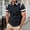 Black, variant on Men's Polo Shirts Solid Color Casual Short Sleeve Breathable Button Slim Fit Sports Top with Collar Golf Mens Dress Shirts Black L