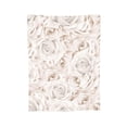 thumbnail image 2 of ZNDUO Retro Rose White Pattern Throw Blanket, Lightweight Cozy Soft Throw Blanket for Couch, 50"x40" Throw Blankets for Bed, 2 of 8