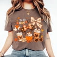thumbnail image 3 of MoodThreads Studio Unisex Tis the Season Coquette Bow Pumpkin Spice Fall Garment-Dyed Graphic Tee, 3 of 6