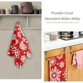 thumbnail image 2 of White Snowflakes Hand Towels 2 PCS, Red Christmas Kitchen Towel Ultra Soft and Highly Absorbent,Decorative Fingertip Face Towel for Bathroom Hotel, 28.3"x14.4", 2 of 5