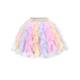thumbnail image 1 of Girls Skirt Rainbow Layered Ruffle Fluffy Tutu Princess Party Birthday 7-8 Years, 1 of 1
