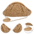 thumbnail image 1 of Bolso Tejido Paja para Mujer Con Correa Cadena Hecho A Mano Playa Verano, 1 of 9