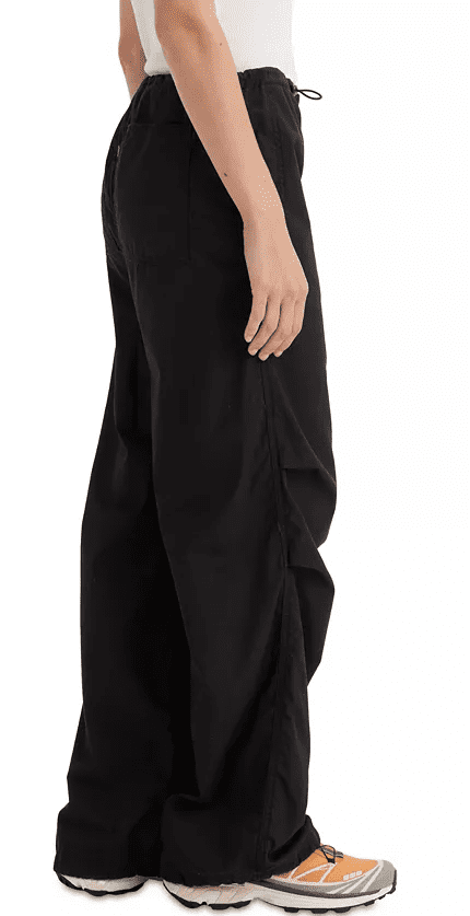 【SATIIIZ】Elin String Parachute Slacks Levi's ZWART/METEORITE Women's Drawstring-Waist Parachute