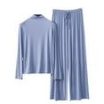thumbnail image 4 of Censtreet Women's Pajama Set Soft Short Sleeve Top With Long Pants Loungewear Sleepwear Pajamas, 4 of 5