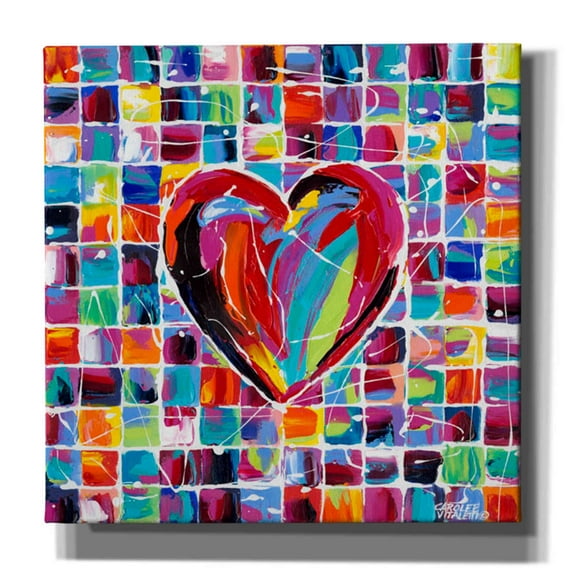 Epic Graffiti 'Hearts of a Different Color II' by Carolee Vitaletti Canvas Wall Art, 26"x26"