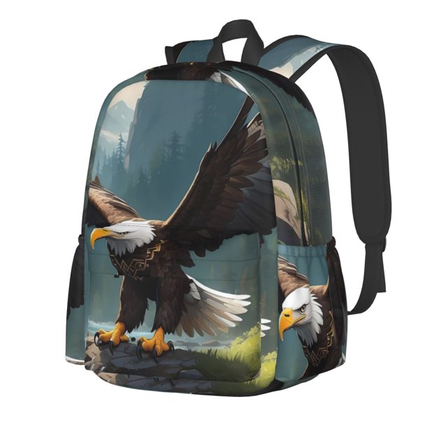 Disketp Forest River Bald Eagle Mochila Escolar de Gran Capacidad y Peso Ligero, Mochila de Viaje Ideal para Escuela, Trabajo y Uso Diario, Cómoda y con Estilo