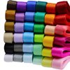 Supla 36 Rolls 36 Color 72 Yard 3/8" Wide Solid Grosgrain Ribbons Bulk Rainbow Color Grosgrain Ribbons Set for Wedding Party Gift Wrapping Packing Sewing Hair Bow Craft Floral Arrangements