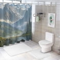 thumbnail image 7 of Orinice Mountain Lake Forest Bathroom Decor Set Polyester Fabric Shower Curtain with Hooks 69x72, 7 of 7