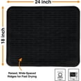 thumbnail image 3 of XXL Super Size Silicone Dish Drying Mat 24 x 18 Inch - Large Counter Top Dish Pad and Trivet by LISH (Black, 24 x 18), 3 of 6