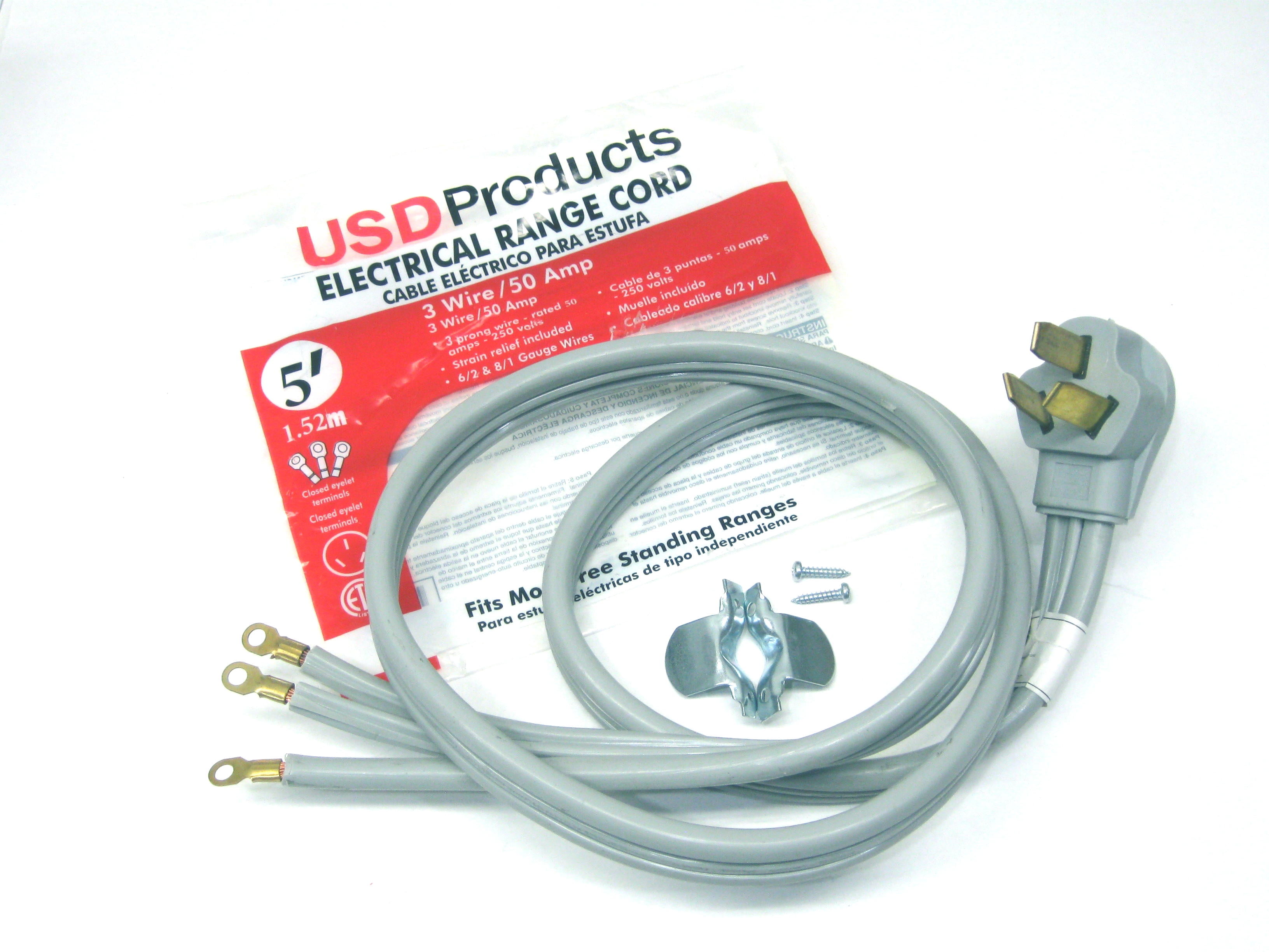 4' 4 Wire 50 AMP Details about   *NEW* Electrical Range Cord 