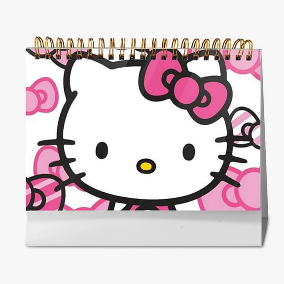 Hello kitty 2025 Calendar - Cartoon Desktop Calendar Thick Paper for Organized Planning, 2025 Desk Calendar for Home, School and Office