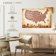 thumbnail image 5 of Elephant Stock Rustic Usa Map Wall Art - Horizontal Canvas Wall Art - Living Room Wall Decor - Map Canvas - Red And Brown Decor - 39" x 26", 5 of 8