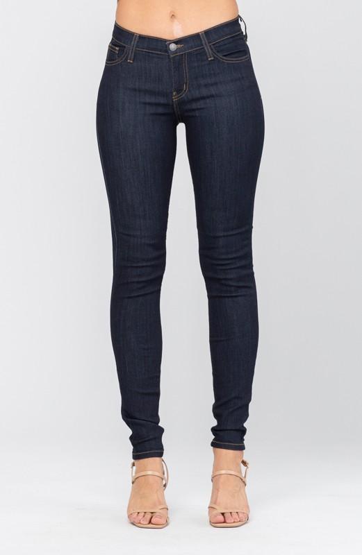 Judy Blue Dark Wash Skinny Mid-Rise 5 